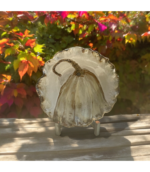 Pumpkin Bowl Matte White Approx. 10.5" Diam. 