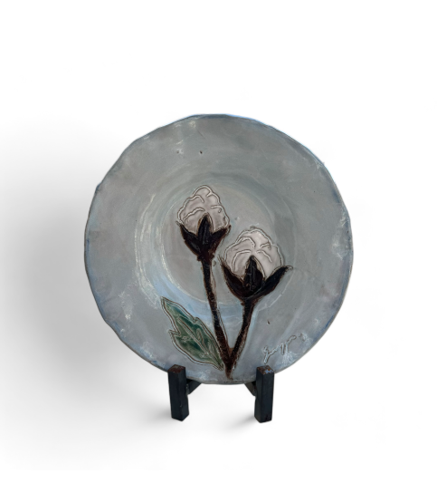 Cotton Boll Pasta Plate