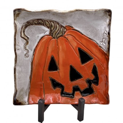 Jack O Lantern Tray 7" X 7"