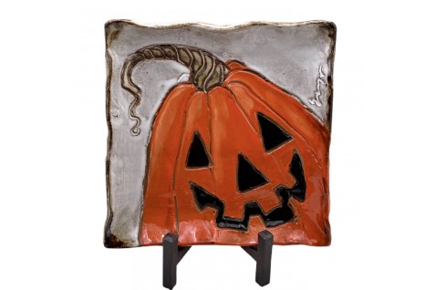 Jack O Lantern Tray 7" X 7"