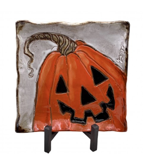 Jack O Lantern Tray 7" X 7"