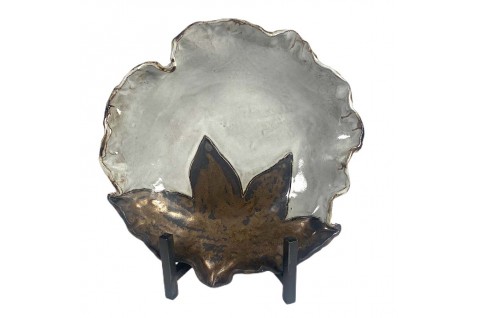 Cotton Boll Serving Bowl 13"