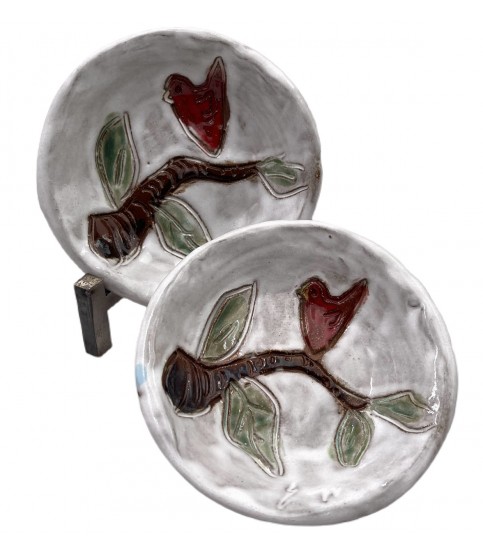 Ring Dish Red Bird