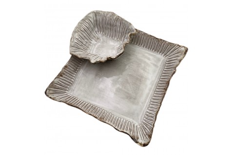13" X 13" Server w/Dip Bowl