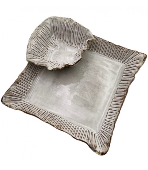 13" X 13" Server w/Dip Bowl