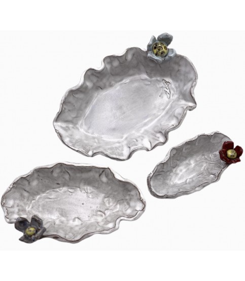 Tater Dish  w/Flower TRINKET & RING DISHES