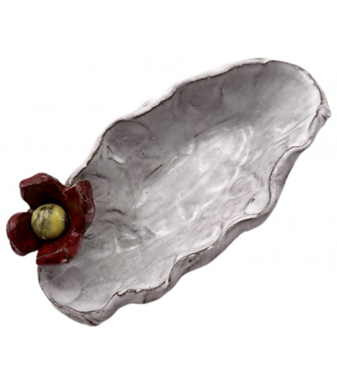 Tater Dish  w/Flower TRINKET & RING DISHES