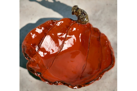 Corner Dip Bowl Pumpkin Orange