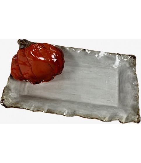 Corner Dip Bowl Pumpkin Orange
