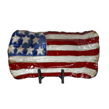 USA Flag Server. 20" X 10½"