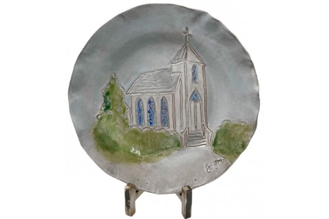 Church Dinner Plate 10 ½" Design No. 2