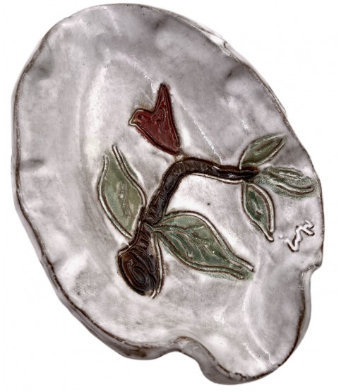 Spoon Rest w/Red Bird HOME DECOR