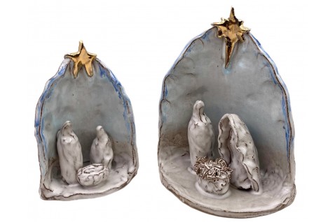 Nativity Blue w/22K Gold Star Small