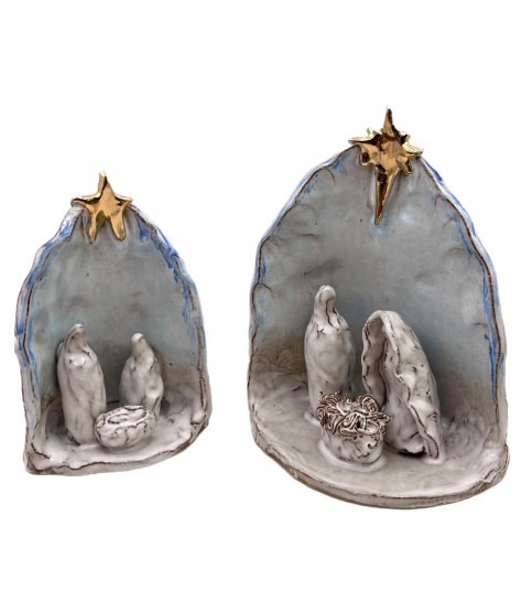 Nativity Blue w/22K Gold Star Small