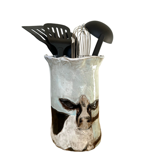 Utensil Holder - Cow