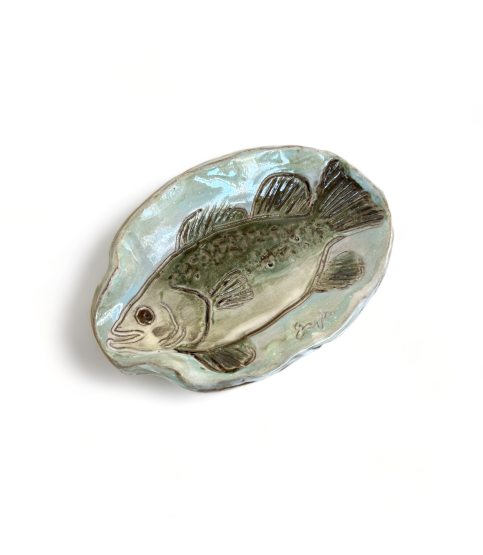  Spoon Rest w/Fish Bass