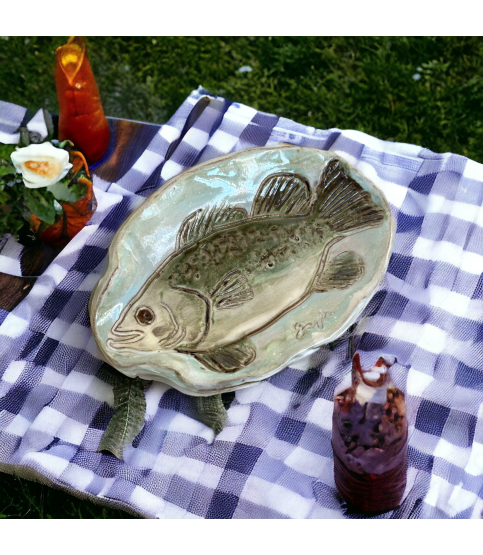  Spoon Rest w/Fish Bass