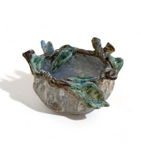 Betsy Rose Vessel w/Blue Bird Small