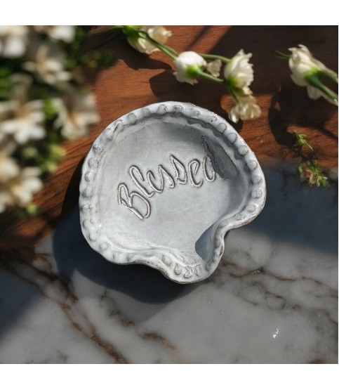 Mini Spoon Rest w/Blessed 4"