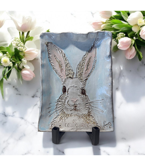 Bunny Face Tray 6" X 9"  Easter