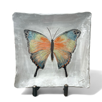 Candace Danyelle 13" X 13" Butterfly Tray