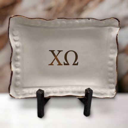 4X6 Tray 22K Gold Brand and Edge