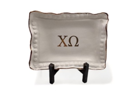 4X6 Tray 22K Gold Brand and Edge