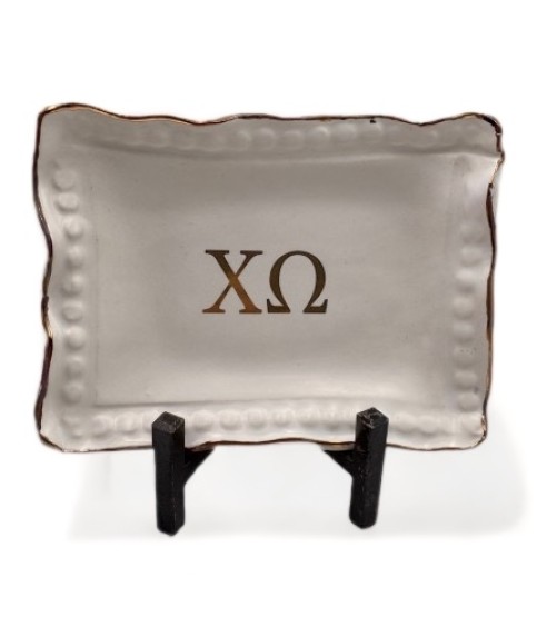 4X6 Tray 22K Gold Brand and Edge