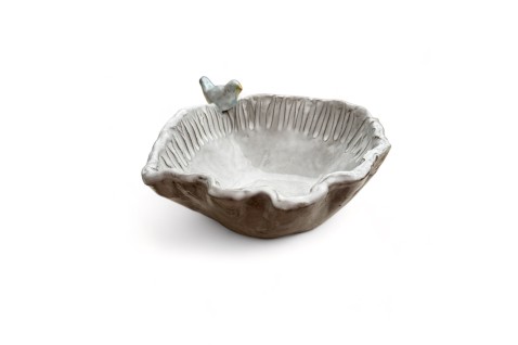 Corner Dip Bowl w/Bird