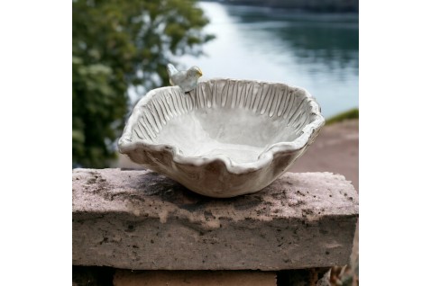 Corner Dip Bowl w/Bird