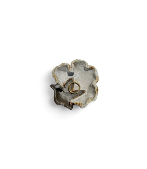 Cotton Boll Mini Ring Dish 2"