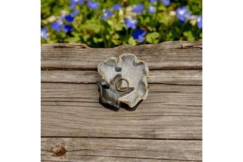 Cotton Boll Mini Ring Dish 2"