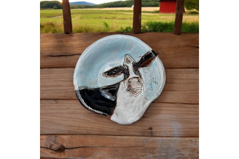 Mini Spoon Rest w/Cow 4"