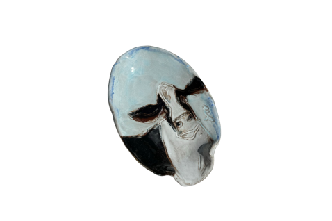 Spoon Rest w/Cow Blue