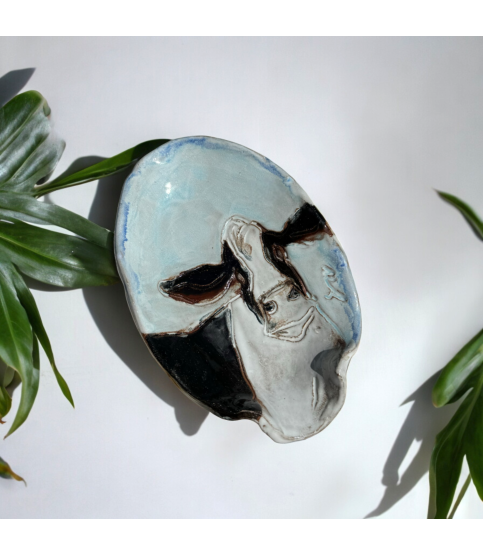Spoon Rest w/Cow Blue