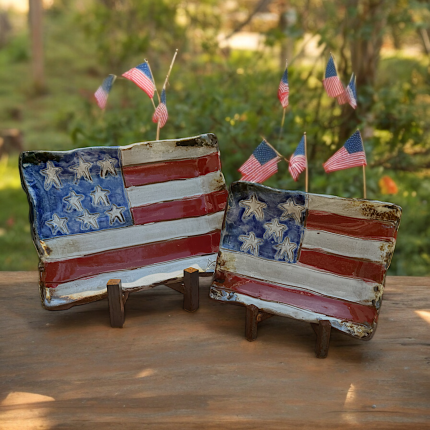 Flag Tray USA Memorial Day, Veteran's Day  & July 4th