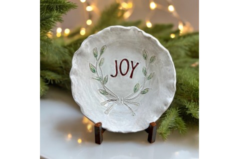 "Joy" Bowl Antique White Approx. 10.5" Diam.