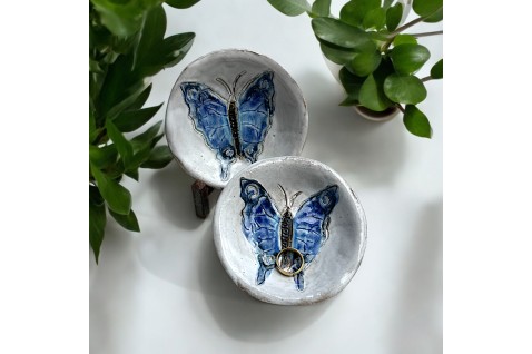Lindley Brooks Butterfly Ring Dish 4"