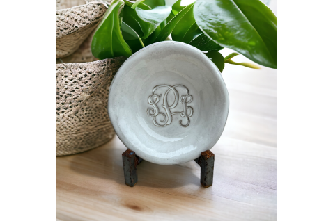 Monogrammed 4" Ring Dish