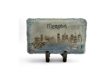 Memphis Engraved Skyline Tray 6 X 10