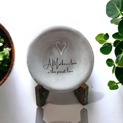 A Mother's love is the purist…Ring Dish All White w/White Heart