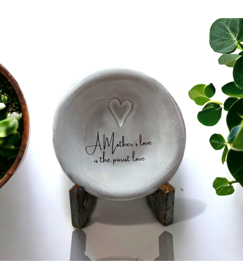 A Mother's love is the purist…Ring Dish All White w/White Heart