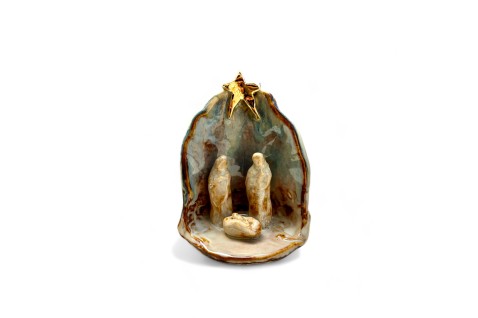 Nativity Scene w/22K Gold Star High Country Small