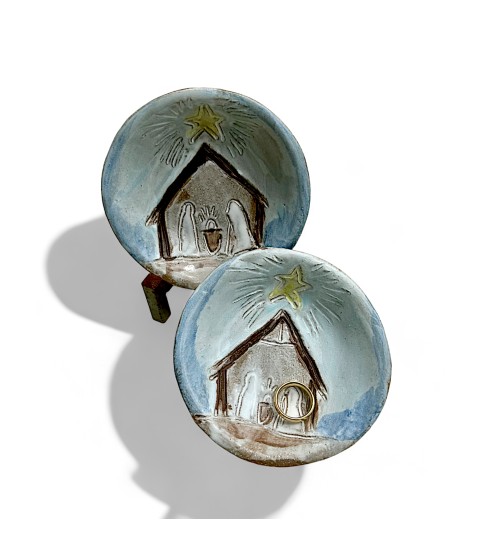 Ring Dish Nativity 4"