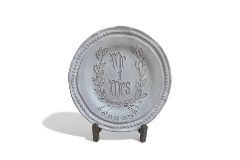 Mr. & Mrs. Round Plate 10"