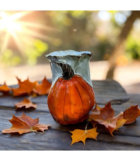 Vase 7" X 6" Pumpkin