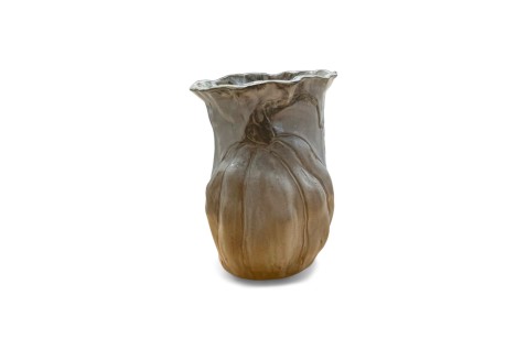 Vase 7" X 6" Pumpkin Antique White