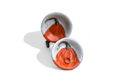 Ring Dish Pumpkin Orange 4"