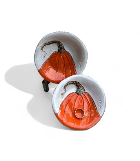 Ring Dish Pumpkin Orange 4"