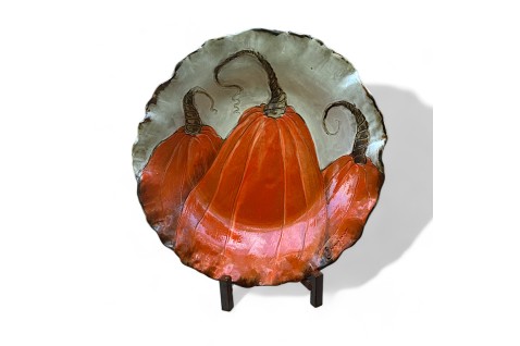 3 Pumpkin Bowl Orange Approx. 14" Diam. 